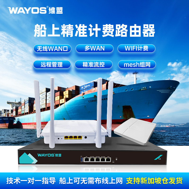 Weimeng Precision Billing Onboard Maritime Traffic Control Gateway 5g Dual-Band Wifi6 Router Traffic Control Local Billing Authentication Remote Management Wireless Wan Port Fbm3000Axstrk