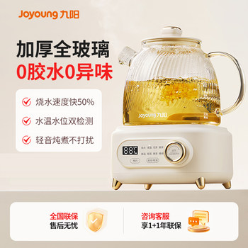 Joyoung All-Glass Constant Temperature Health Kettle, Small Multifunctional Office and Home Use Tea Brewing and Water Boiling Kettle, Water Dispenser