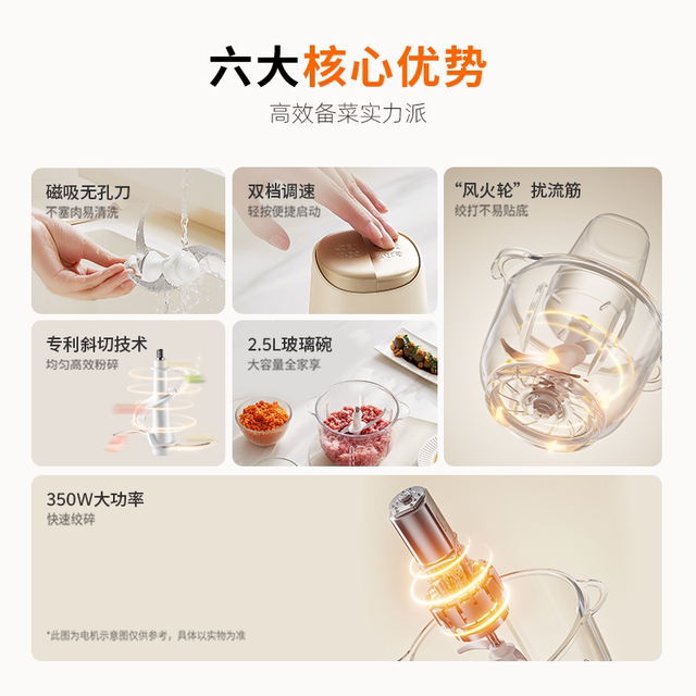 Joyoung Meat Grinder for Home Use, Small Electric Multifunctional Garlic Blender and Food Processor, Cooking Machine, 2026 New Model