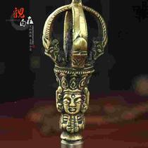 High-end five-strand bell and pestle Nepalese pure imported handmade five-strand hand bell just bell and pestle w gold carved copperware 15c