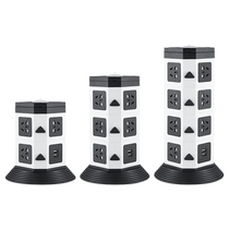 Vertical tower USB plug-in board with wire multi-hole multi-function socket expansion converter wiring board 1322