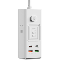 Desktop charging station multifunction socket expansion converter Fast charging gallium nitride wiring board porous bits usb1322