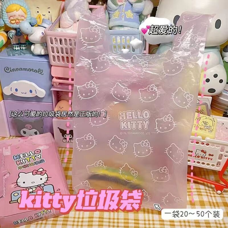 Hellokitty Small Trash Bags Desktop Trash Can Bags Car-Mounted Thickened Plastic Bags Vest-Style Hellokitty Small Trash Bags Desktop Trash Can Bags Car-Mounted Thickened Plastic Bags Vest-Style