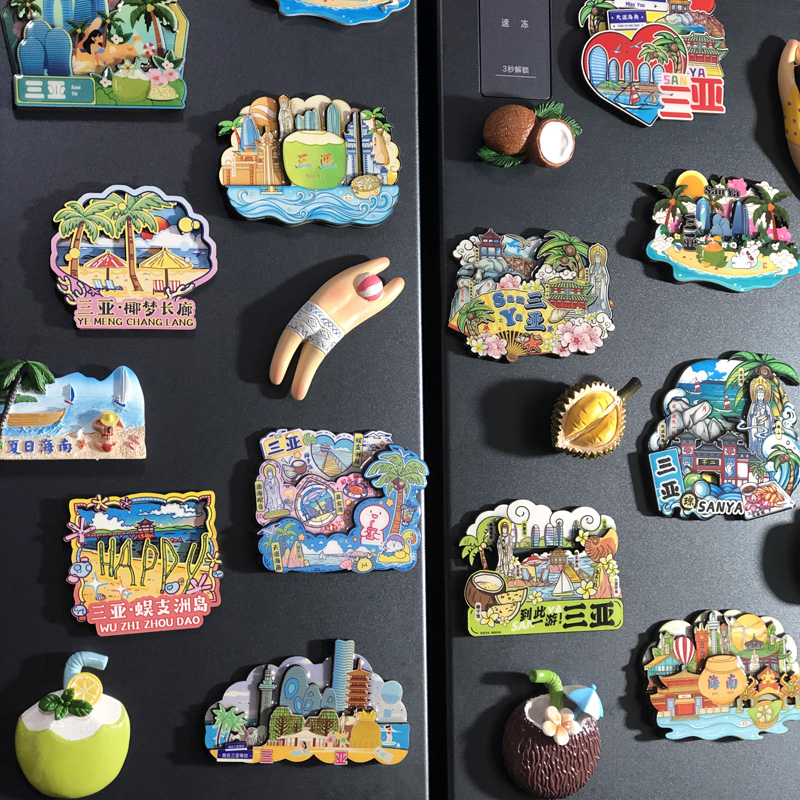 Hainan Sanya Tourism 2023 New refrigerators with 3d Creative Haikou Souvenir City Magnetic Stickup Decoration-Taobao