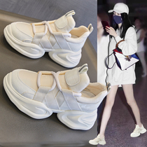 Extremely versatile~LW-Changer inner height increasing dad shoes for women genuine leather versatile white shoes platform casual sneakers