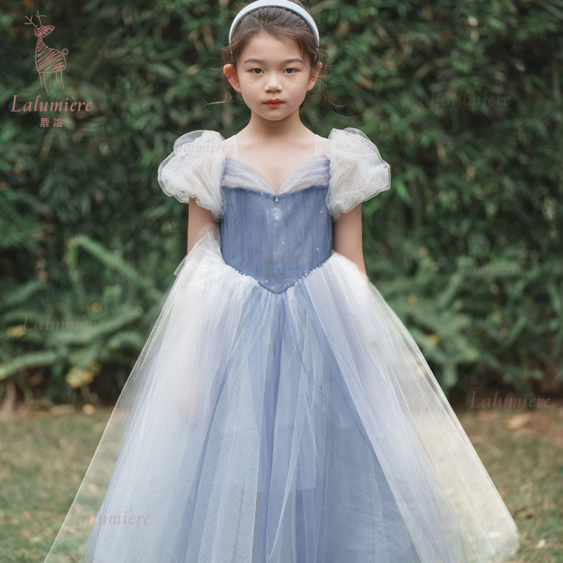 La Lumière Original Cinderella Princess Dress Girl's Blue Gauze Dress Birthday Stage Dress La Lumière Original Cinderella Princess Dress Girl's Blue Gauze Dress Birthday Stage Dress
