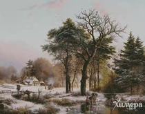 Original cross-stitch embroidery picture embroidery picture PDF format high CT self-matching picture saga bush winter forest xsd