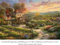Original cross-stitch embroidery picture high CT dream manor PDF self-matching picture saga suburban scenery big color 999