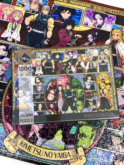 Demon Slayer: Kimetsu No Yaiba 1000-Piece Jigsaw Puzzle for Adults, Educational Toy, Tanjirou DIY Trendy Toy, Decorative Anime Birthday Gift