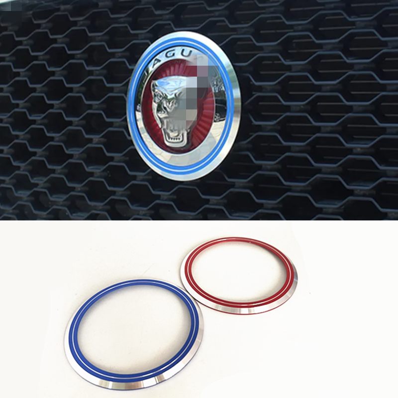 Suitable for Jaguar F-Pace E-Pace Xfl Xe Modified Car Front Leopard Head Emblem Decorative Ring Metal Sequin Frame Cover