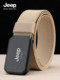 Jeep Men's Belt Micro-Elastic Casual Business Fashion Workwear Style Men's Canvas Nylon Belt