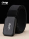Jeep Men's Belt Micro-Elastic Casual Business Fashion Workwear Style Men's Canvas Nylon Belt