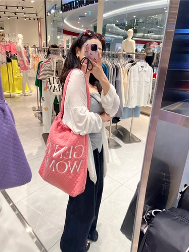 Классический вместительный и большой шоппер, сумка на одно плечо, официальный продукт, Таиланд