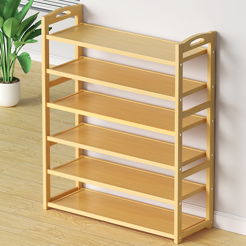 Hộ gia đình tiết kiệm cửa tủ giày mạnh mẽ và bền lưu trữ tủ giày ký túc xá nhỏ bằng gỗ nguyên khối phòng cho thuê đơn giản và hẹp kệ giày dép thông minh kệ giày dép gỗ