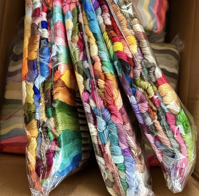 Cross Stitch Thread 447 Colors Handmade Embroidery Thread Clothes DIY Set European Style 25# Polyester Cotton Insole Thread