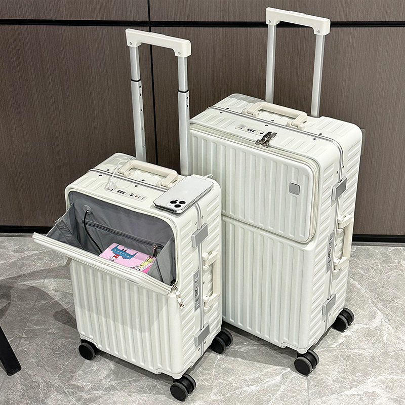 German Front-Opening New Style Suitcase Trolley Case 24inch for Women, Durable Travel Password Case 20 for Boarding, Men's 26 German Front-Opening New Style Suitcase Trolley Case 24inch for Women, Durable Travel Password Case 20 for Boarding, Men's 26