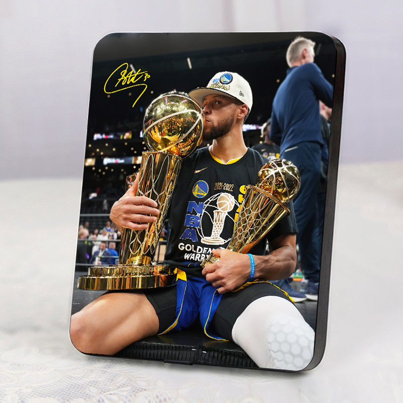 Curry Poster Crystal Photo Frame Signed Photo Ornament NBA Basketball Decorative Painting Hanging Painting Souvenir Peripheral Hand-made