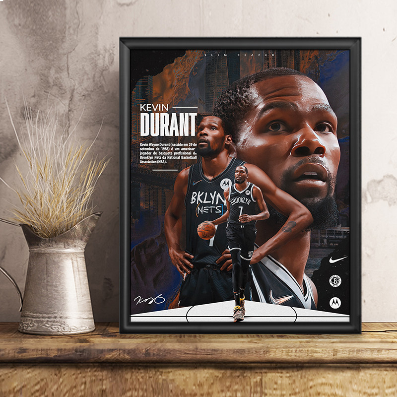 Durant Posters Photo Frame Swing Pieces NBA Stars Birthday Gifts Photo Memorabilia Decorations Hung Painting Perimeter Hands-Taobao