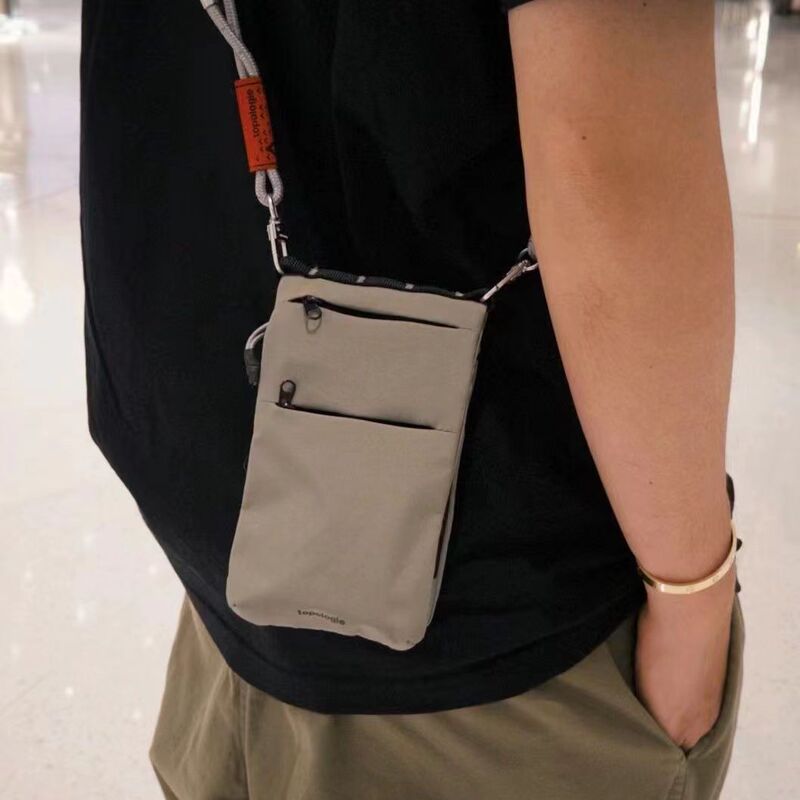 Tl Foldable Close-Fitting Men's Crossbody Bag Trendy Brand ins Workwear Style Japanese Small Bag Casual Shoulder Bag