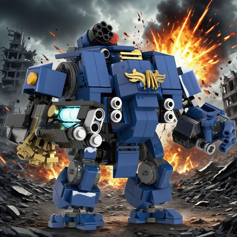 Moc Warhammer 40K Redeemer Dreadnought Assault Cannon 2.0 Boys' Building Blocks 2025 New Toy Model