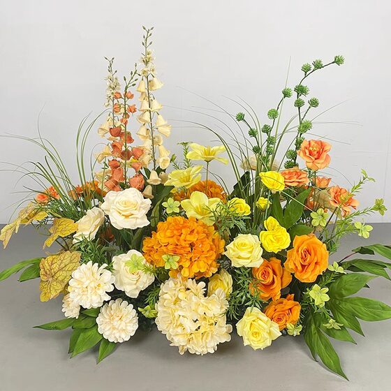 网红店布置莫奈花园风仿真假花成品婚礼布置摄影道具派对装饰造景