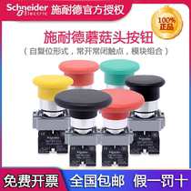 Schneider mushroom head self-reset button start button XB2BC31C green BC42C red reset yellow black