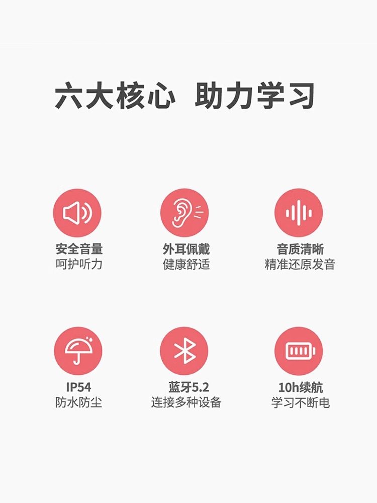 Alpha Egg Children's Headphones A1 Wireless Bluetooth Student-Specific Microphone Over-Ear Non-In-Ear Birthday Gift D1