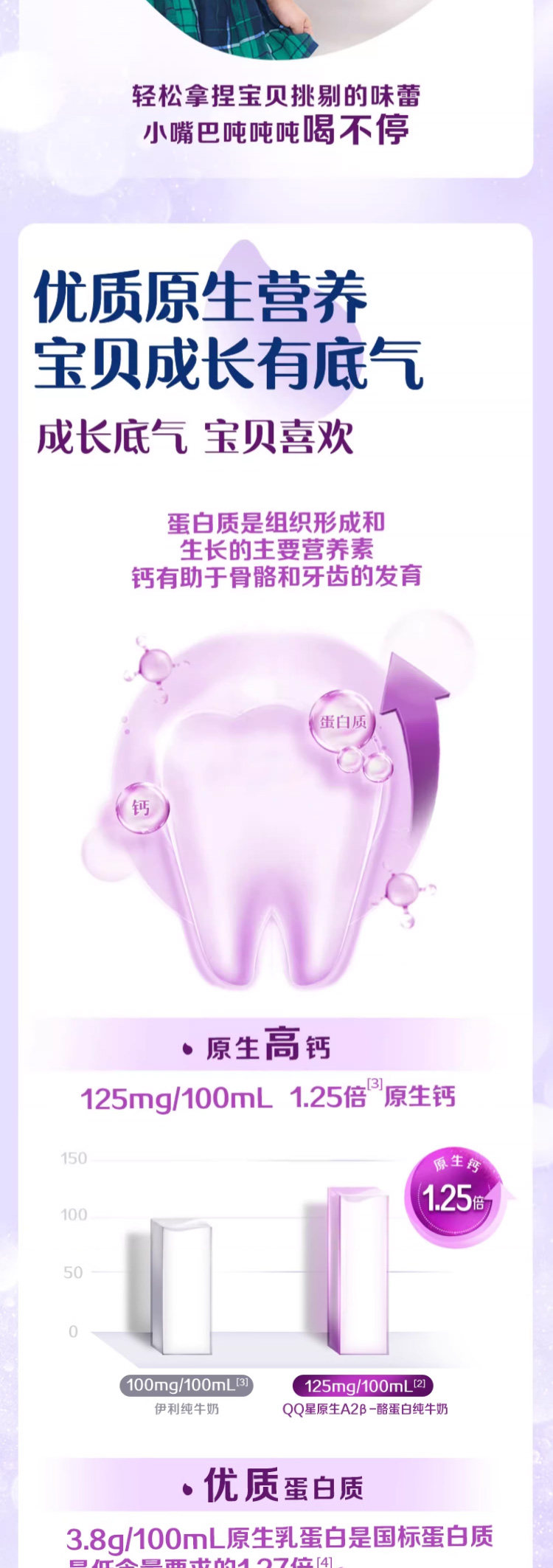 安享好物 安享B级纯奶-伊利QQ星 A2β纯牛奶 国标