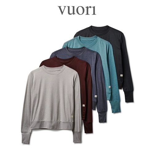 Vuori Daydream Экипаж Летает Лонг -Лесная Женская Фитнес -Кругемая шея Т -леса для йоги йога VW133