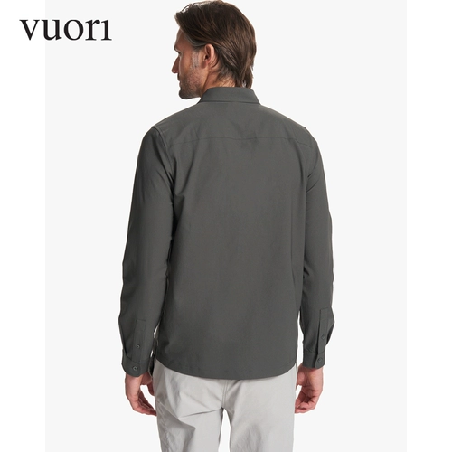 Рубашка для летающей рубашки vuori мужская влажность, мягкая повседневная, простая поездка, длинная рубашка с длинными -