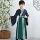 Trang phục trẻ em, Hanfu, đồng phục học sinh truyền thống của nữ sinh Trung Quốc, trang phục biểu diễn nam đệ tử cổ điển ba nhân vật, váy, trang phục biểu diễn phong cách Trung Quốc