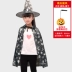 Halloween Áo Choàng Trẻ Em Bé Trai Và Bé Gái Trình Diễn Trang Phục Nhà Ảo Thuật Phù Thủy Áo Choàng Phù Hợp Với Mẫu Giáo Magic Cổ Tích Trang Phục 