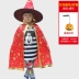 Halloween Áo Choàng Trẻ Em Mẫu Giáo Bé Trai Và Bé Gái Trình Diễn Trang Phục Bí Ngô Áo Choàng Phù Thủy Nhỏ Hiệu Suất Quần Áo 