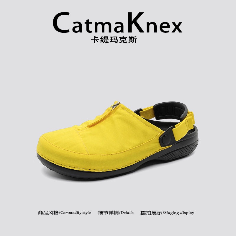 American Catmaknex Shoes Men's Summer Breathable Fashionable Casual Shoes Closed-Toe Slippers Youth Daily Half-Slippers American Catmaknex Shoes Men's Summer Breathable Fashionable Casual Shoes Closed-Toe Slippers Youth Daily Half-Slippers
