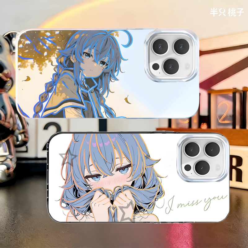 Luo Qixi Two-Dimensional Phone Case from Mushoku Tensei Suitable for Apple 15, iPhone 16, Huawei P90, Xiaomi 17, Redmi K80/Note, Oneplus Ace 5 Aurora Gold, Iqoo 15, Topofindx9