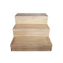 Solid wood telescopic choir music grand choir stage three-story stage stage moving folding