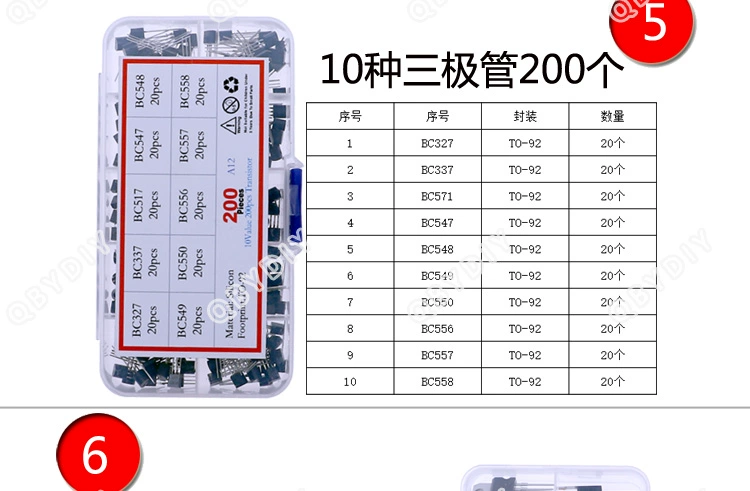 Bộ hỗn hợp cắm trực tiếp Transistor PNP NPN TO-92 TO-92L TO-126 TO-220