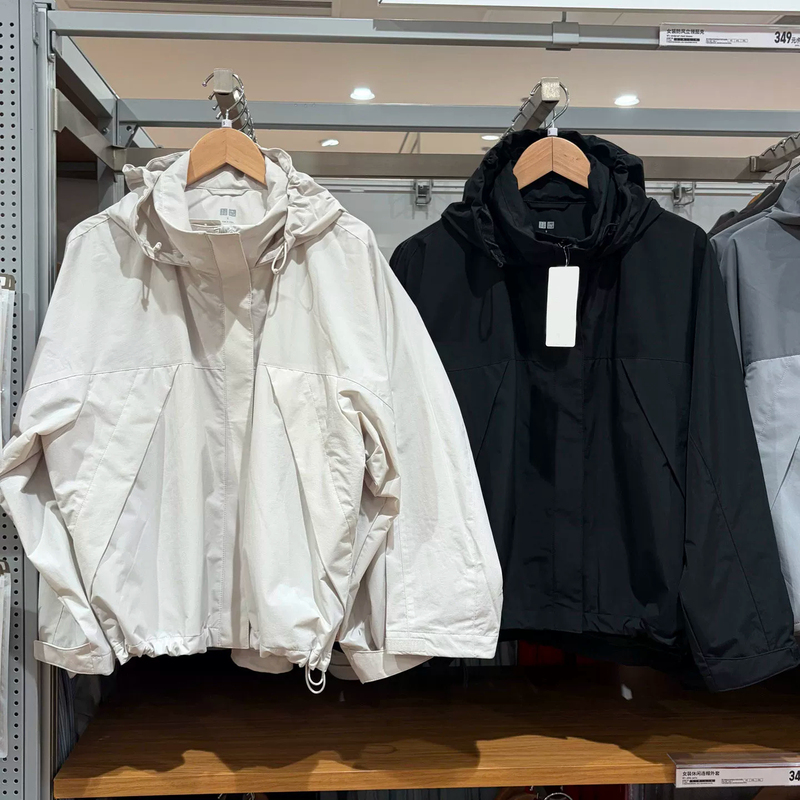 2026 Women's Windproof Stand Collar Jacket/Outdoor Casual Hooded Thin Coat Jacket Water-Repellent Top 487832