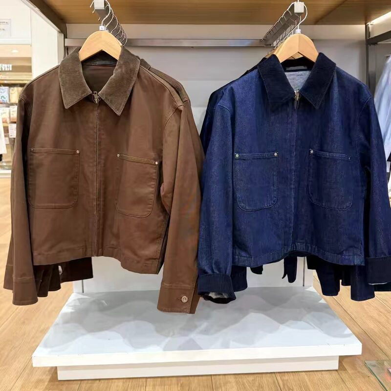 2026 Autumn and Winter New Casual Zipper Short Jacket Women's and Men's Clothing/Coat Jacket 488787/487516 2026 Autumn and Winter New Casual Zipper Short Jacket Women's and Men's Clothing/Coat Jacket 488787/487516