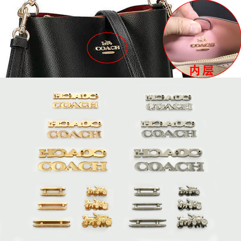 Suitable for Repairing Coach Tote Bucket Bags, Carriage Logo Hardware Accessories, Replacing Coach Letter Metal Parts