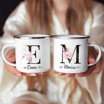 Personalized Mug Initial with Name Cup Custom Tea Coffee Hot
