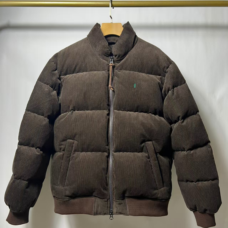 Brown Corduroy down Jacket