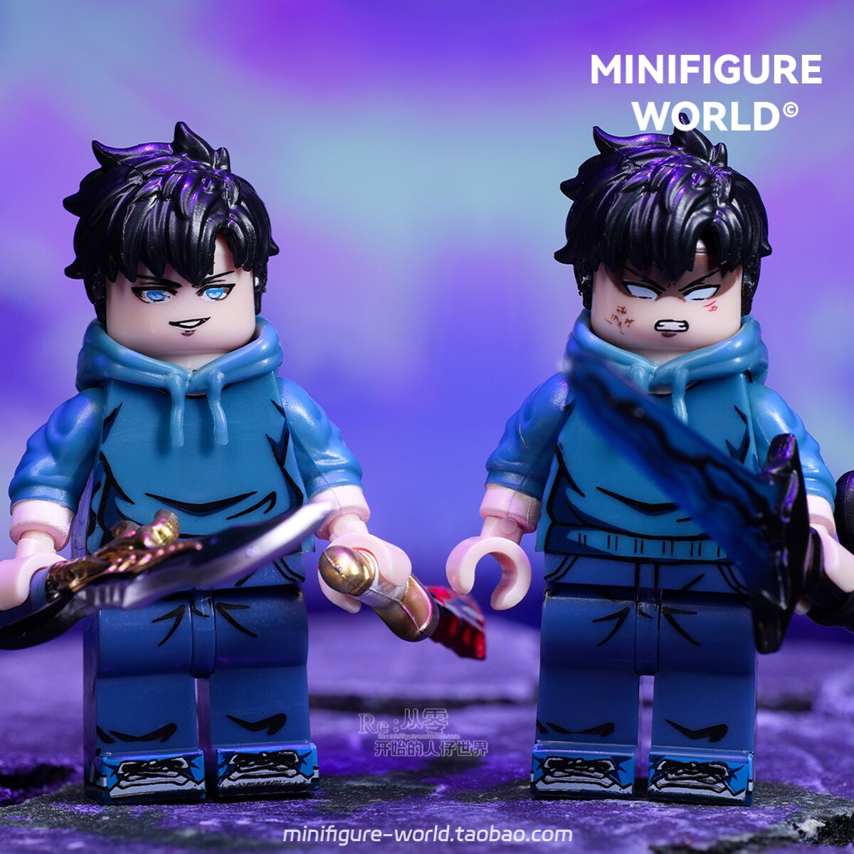 アップグレード毒牙 程肖宇 騎士キラー 手鍛造打 映画 Cosplay 贈り物 动漫我独自升级程肖宇暗影君王匕首S级猎人日漫拼装积木人仔玩具评价