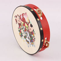 Tambourine dance props for children dancing tambourine girls high quality imitation sheepskin kindergarten hand drum percussion instrument