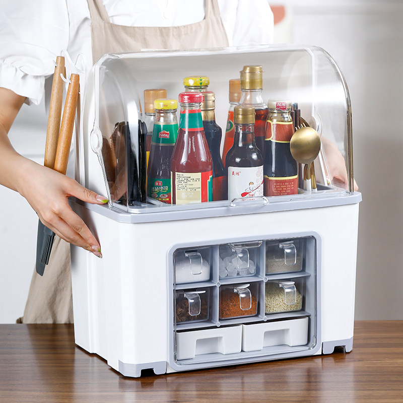 Кухонная полка многофункциональный набор ящиков для приправ бытовой стеллаж для хранения бутылок с приправами ящик для хранения приправ держатель ножа