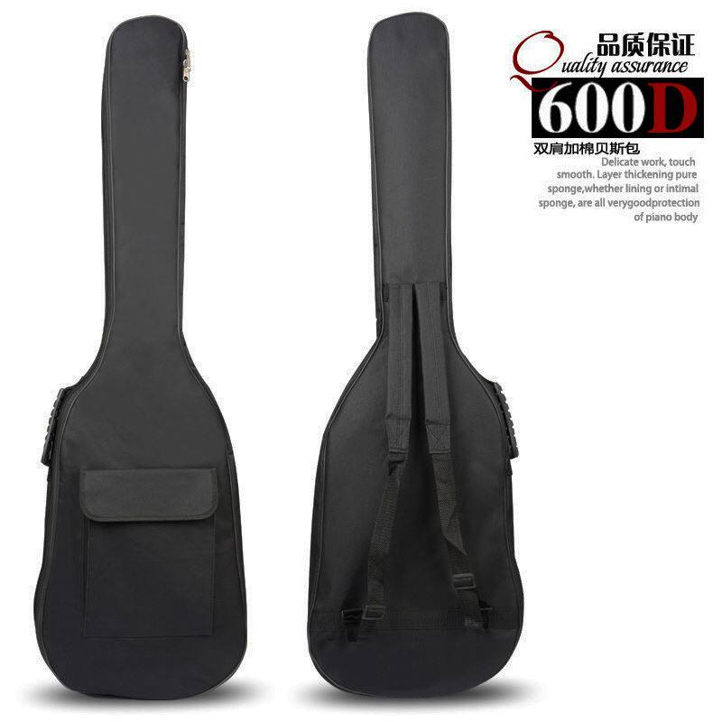 Electric bass bag electric BASS backpack electric bass 5mm cotton bag single carry double back zipper front pocket plus cotton shoulders