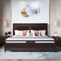 Acacia yu xin Chinese wood bed 1 8 meters double master nuptial bed 1 5 meters wo shi ju pressure high box chu wu chuang