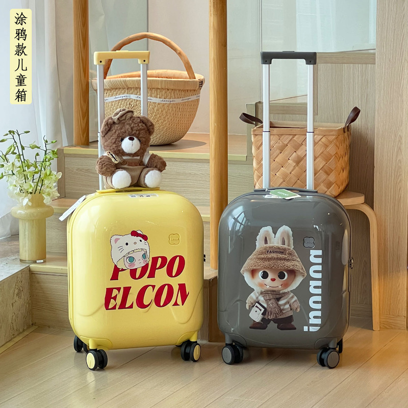 Children's Cute Letoo Suitcase for Girls, Small Carry-On Student Trolley Case, Lightweight and Sturdy Cartoon Travel Suitcase for Boys