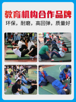 Supine ups and folding mat sponge cushion students among students in sports gymnastics mat for home children dance training exercises