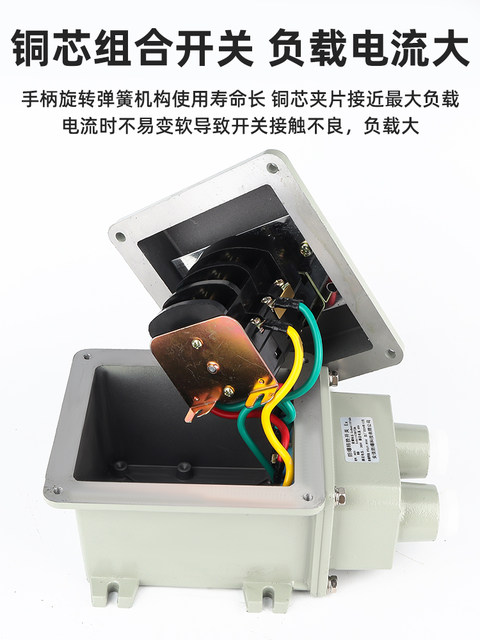 Explosion-Proof Reverse Stop Switch Bqxn-10A Bqxn-60A100A30A Reverse Switch Explosion-Proof Forward and Reverse Switch